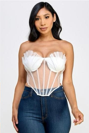 MESH BUSTIER TOP